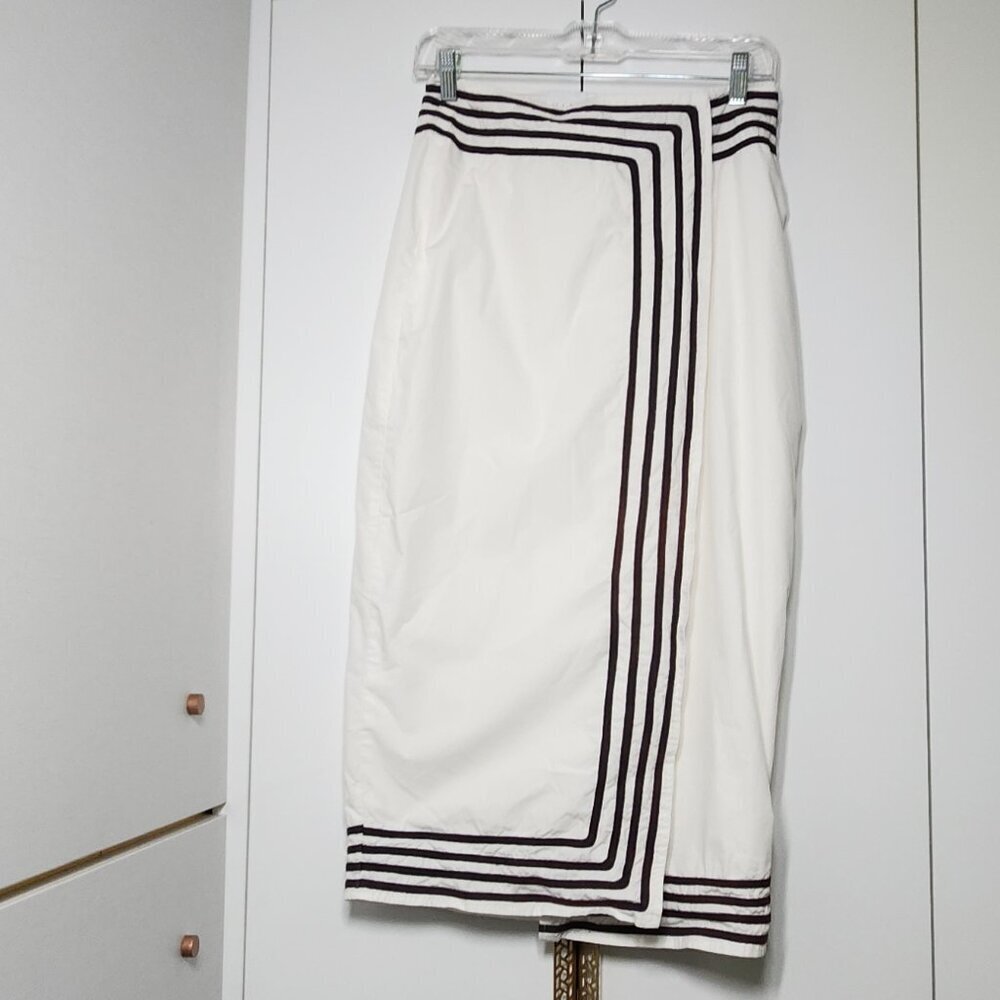 Mable Wrap Midi Skirt Size M White
